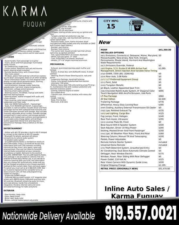 2015 Chevrolet Silverado 1500 LT 4WD for sale by dealer