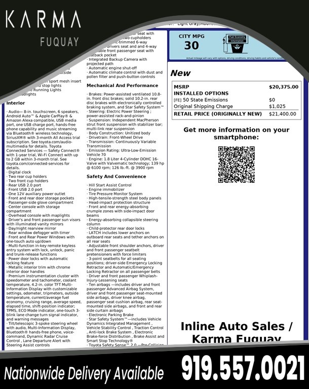 2021 Toyota Corolla LE for sale by dealer