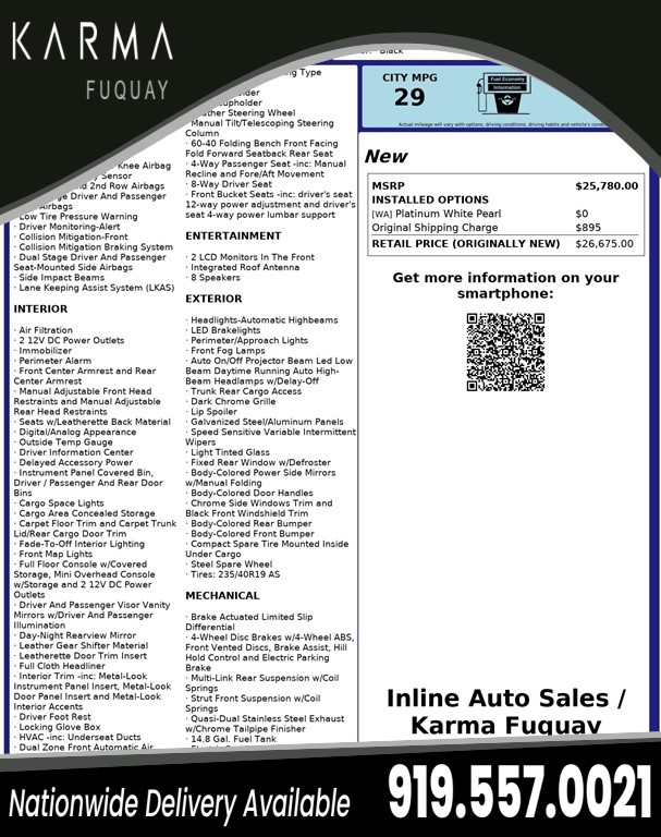 2018 Honda Accord Sport CVT for sale by dealer