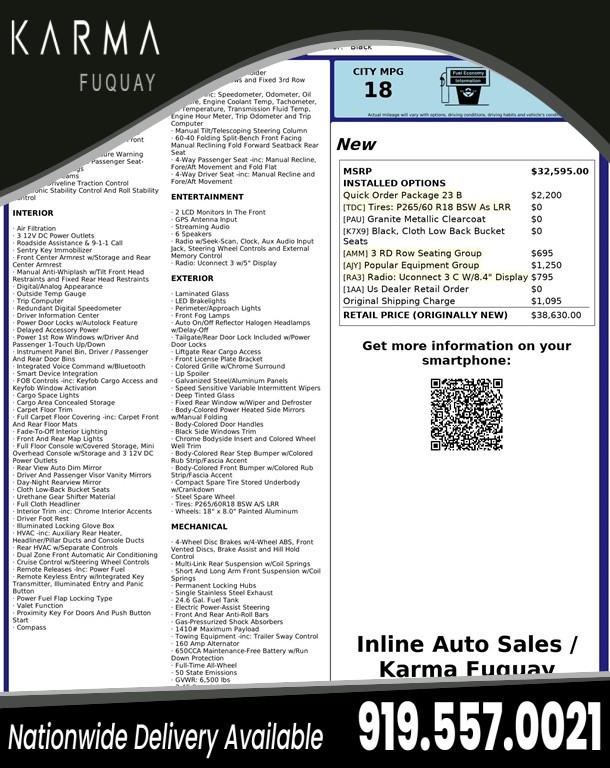 2017 Dodge Durango SXT AWD for sale by dealer