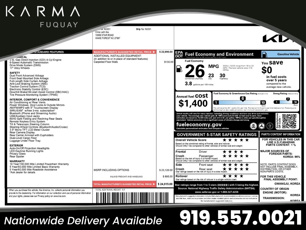 2017 Kia Sportage LX FWD for sale by dealer