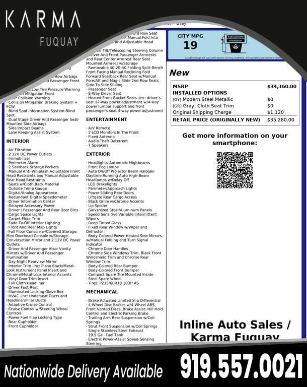 2019 Honda Odyssey EX for sale by dealer