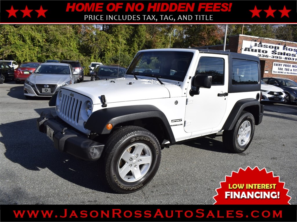 2016 Jeep Wrangler Sport 4WD *HARDTOP COVER* for sale by dealer