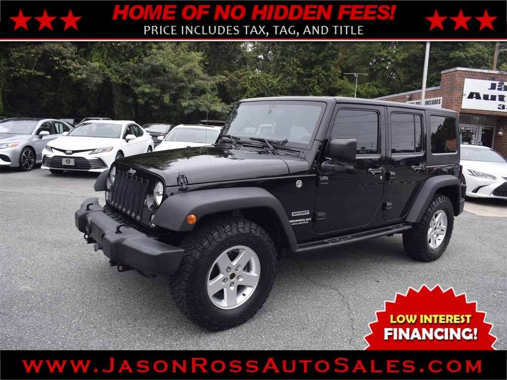 2016 Jeep Wrangler Unlimited Sport 4WD for sale by dealer